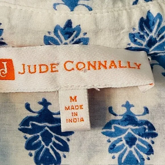 Jude Connally Callie Tunic Top Long Sleeve Button Up 100% Cotton Small - Picture 5 of 8
